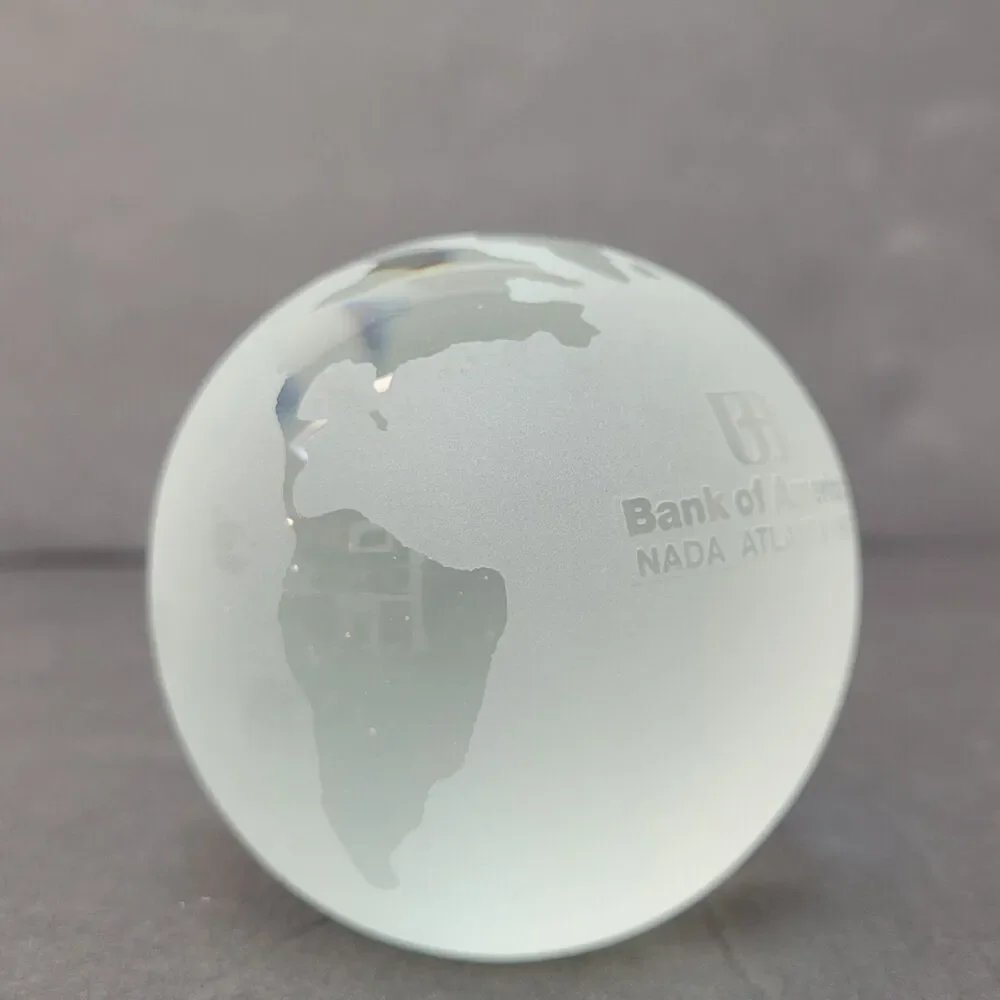 Bank of America vintage glass